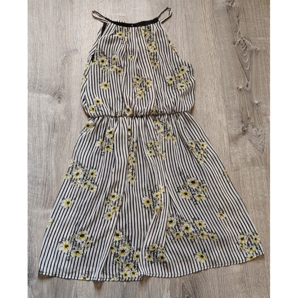 I.N. San Francisco Women Summer‎ Dress Small Floral Waist Lined Small